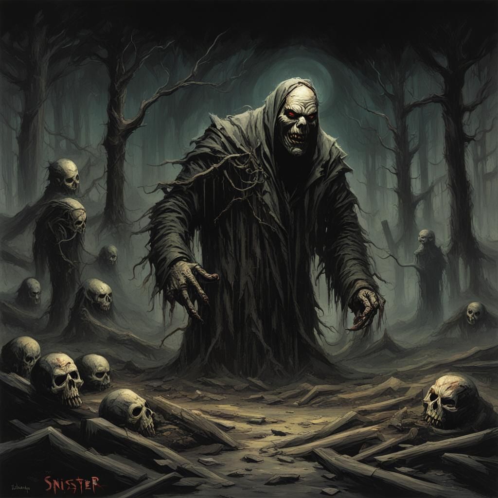 Creepy Sinister Forest: A Dark Fantasy Landscape