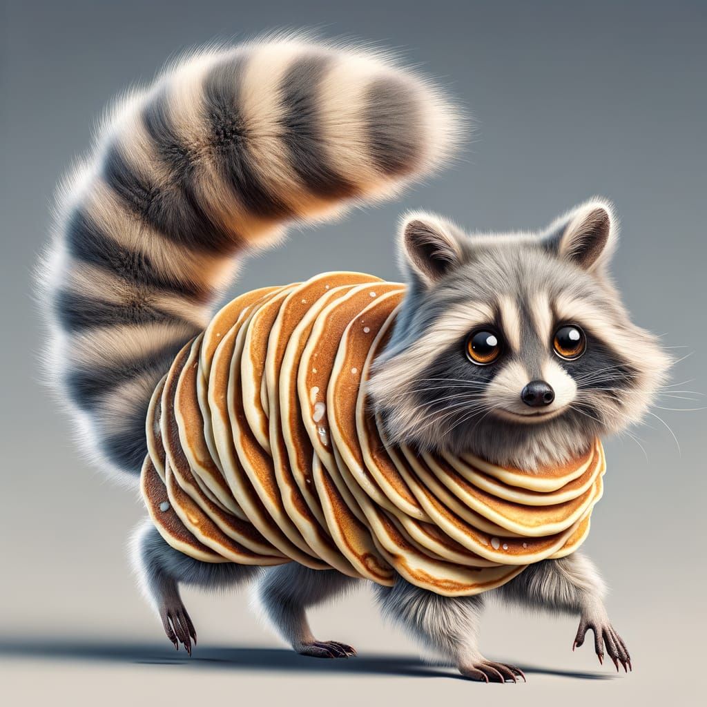 Pancake Raccoon on the Trot