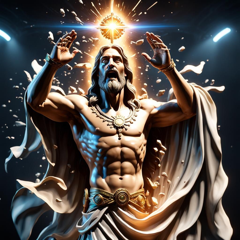 3D Jesus  breathing glowing plasma , GeForce RTX, 2TB NVMe M...