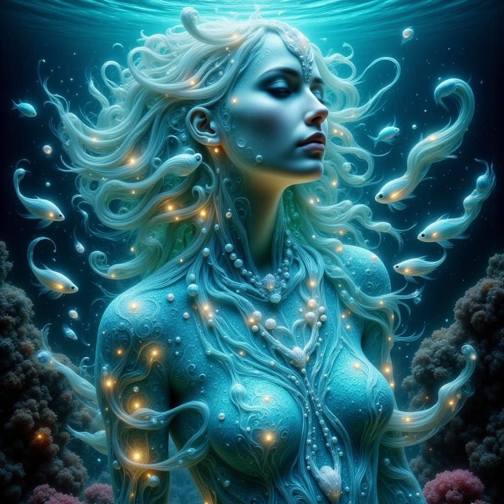 Water Goddess in an Underwater Realm