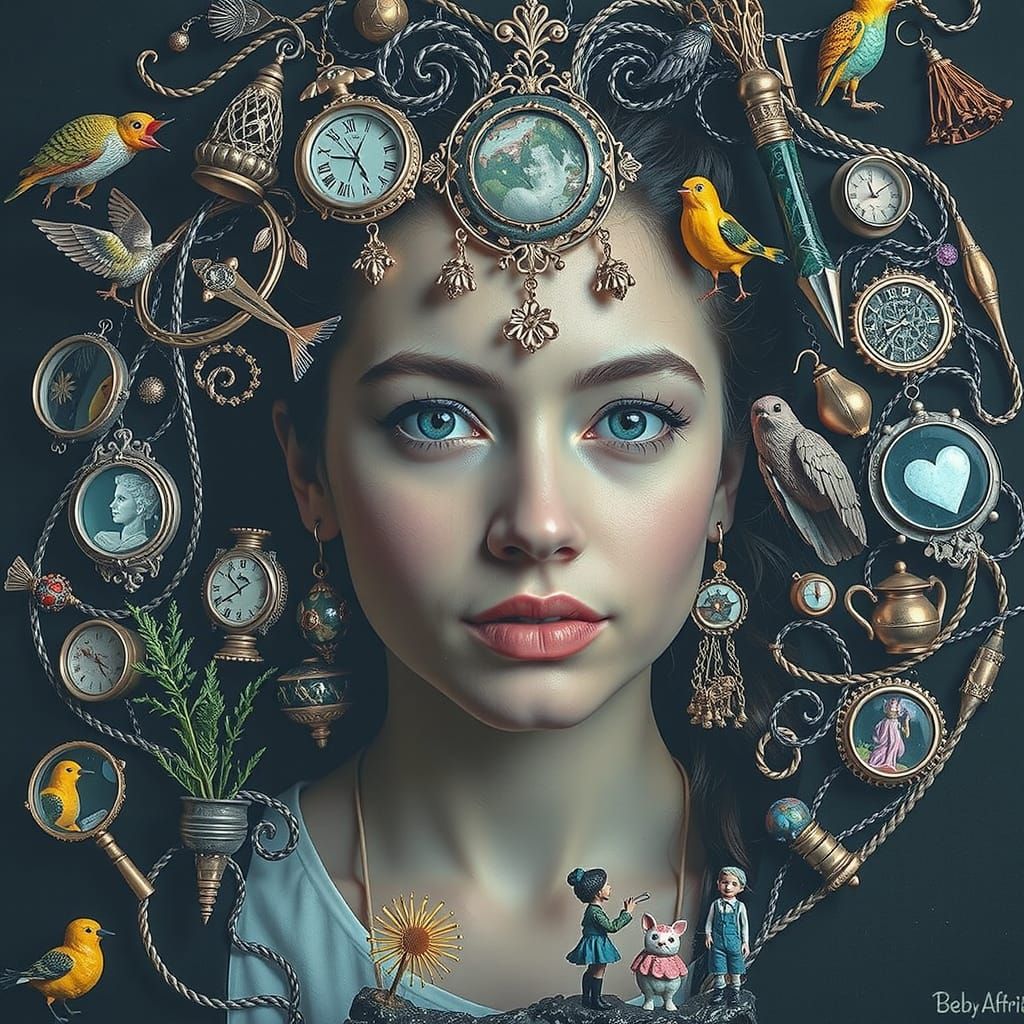 Alice's Journey Through the Looking Glass to Wonderland