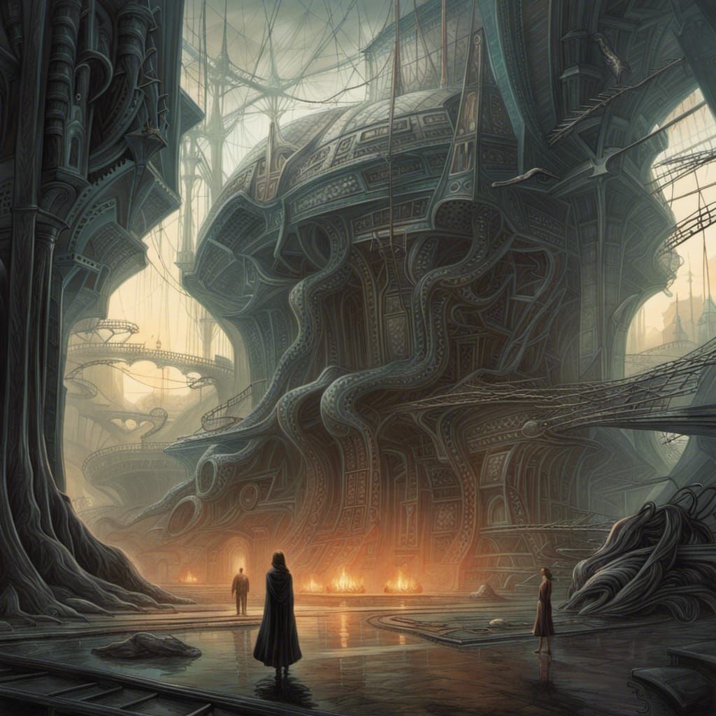 Surrealist Dark Fantasy Worldscape