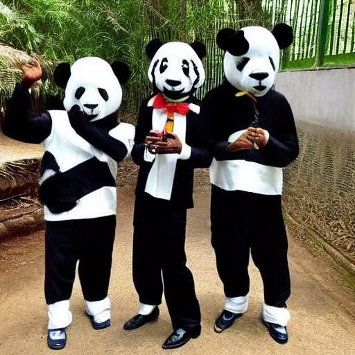 Person in Panda Costume in Uganda