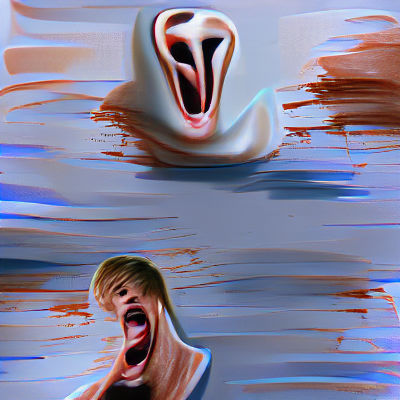 Screaming Person Generated by AI
