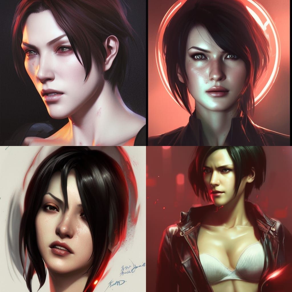 Ada Wong Portrait: Hyperdetailed Artgerm Style