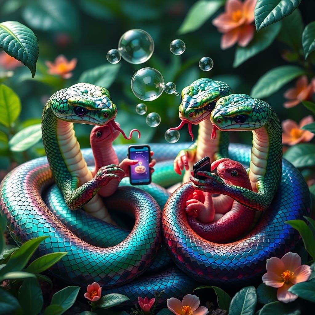 Serpents in Eden Share AI Art