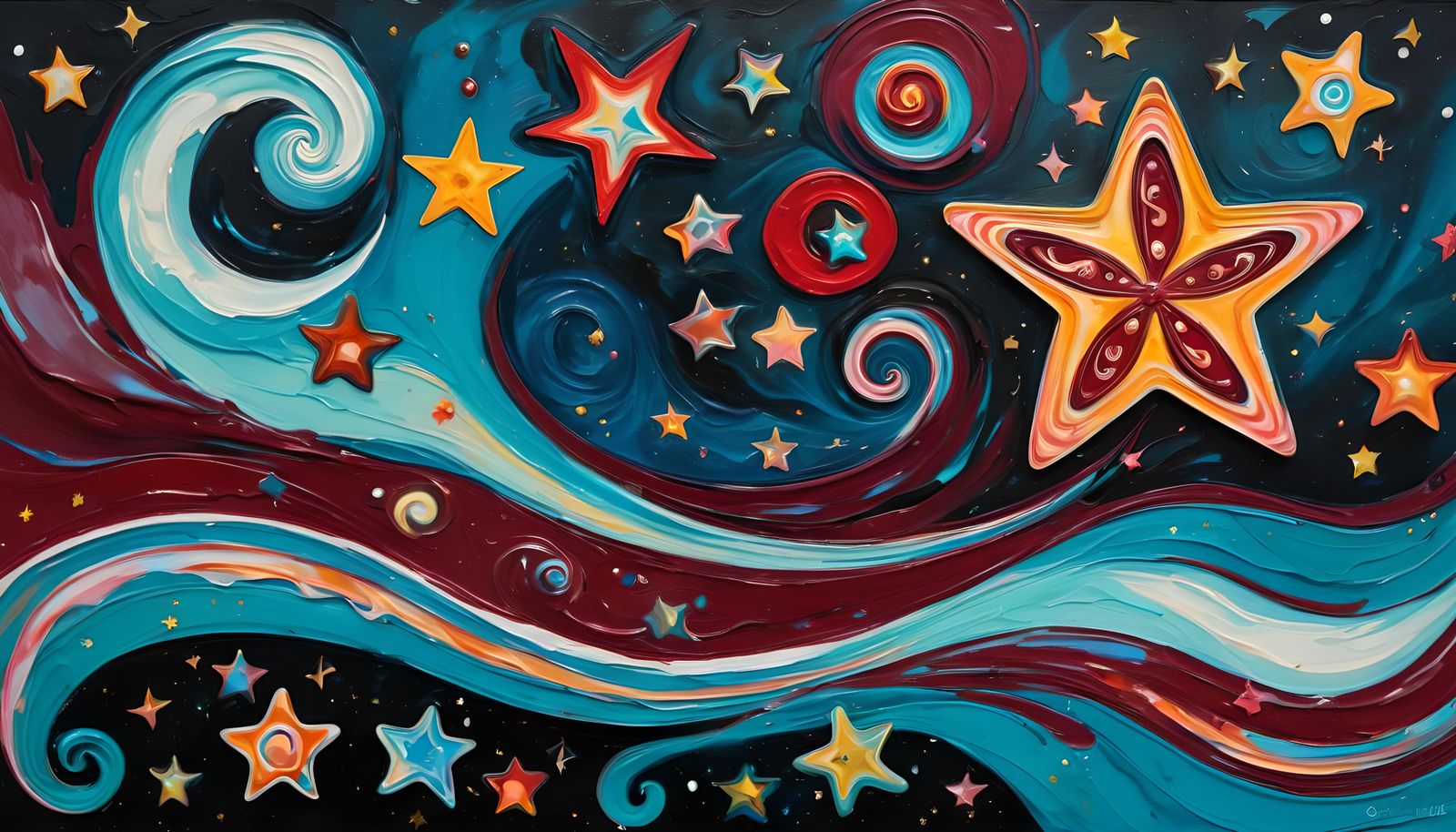 Electromagnetic Star Cluster Formation in Impasto Style