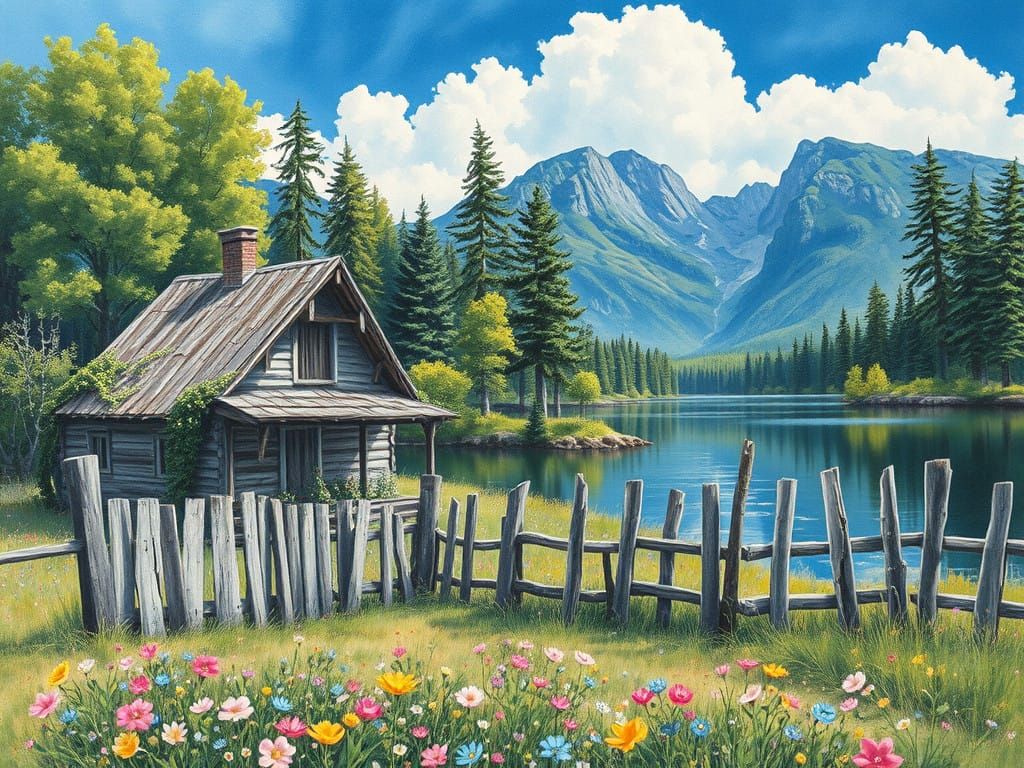 Abandoned Serenity: A Weathered Lakefront Oasis