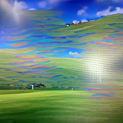 Glitched Windows XP Background with Glitter