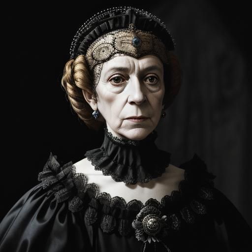 Amanda Plummer as Catherine de' Medici in Black