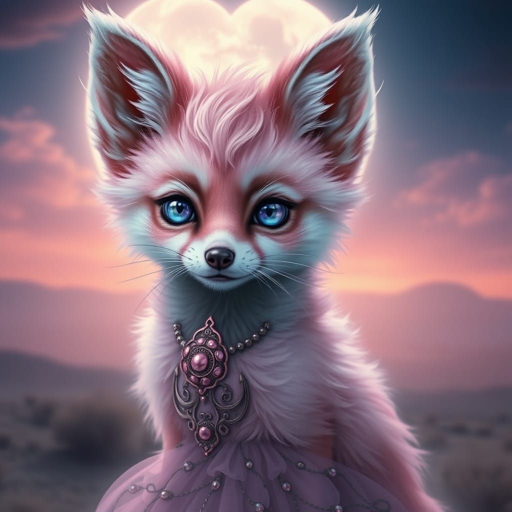 Mystical Goddess of Love in a Desert Oasis