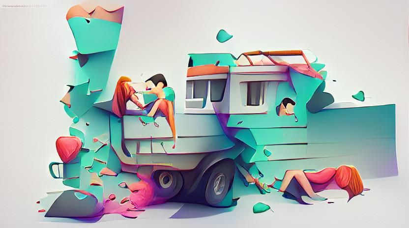 Emotional Breakup Scene: HD Digital Illustration