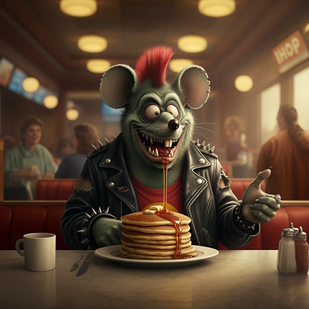 Rat Fink at IHOP: A Matte Painting