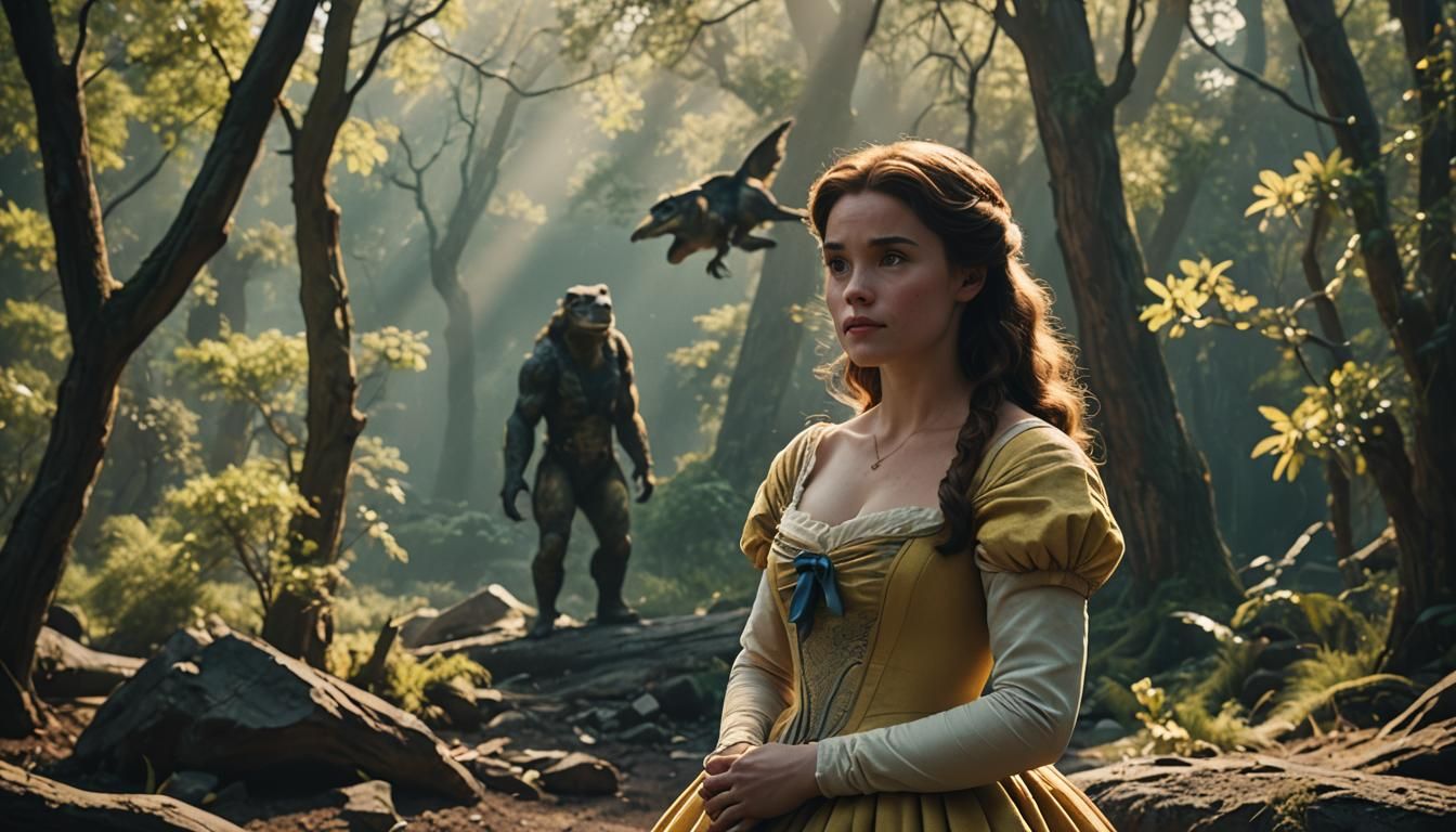 Cinematic Film Still of Belle