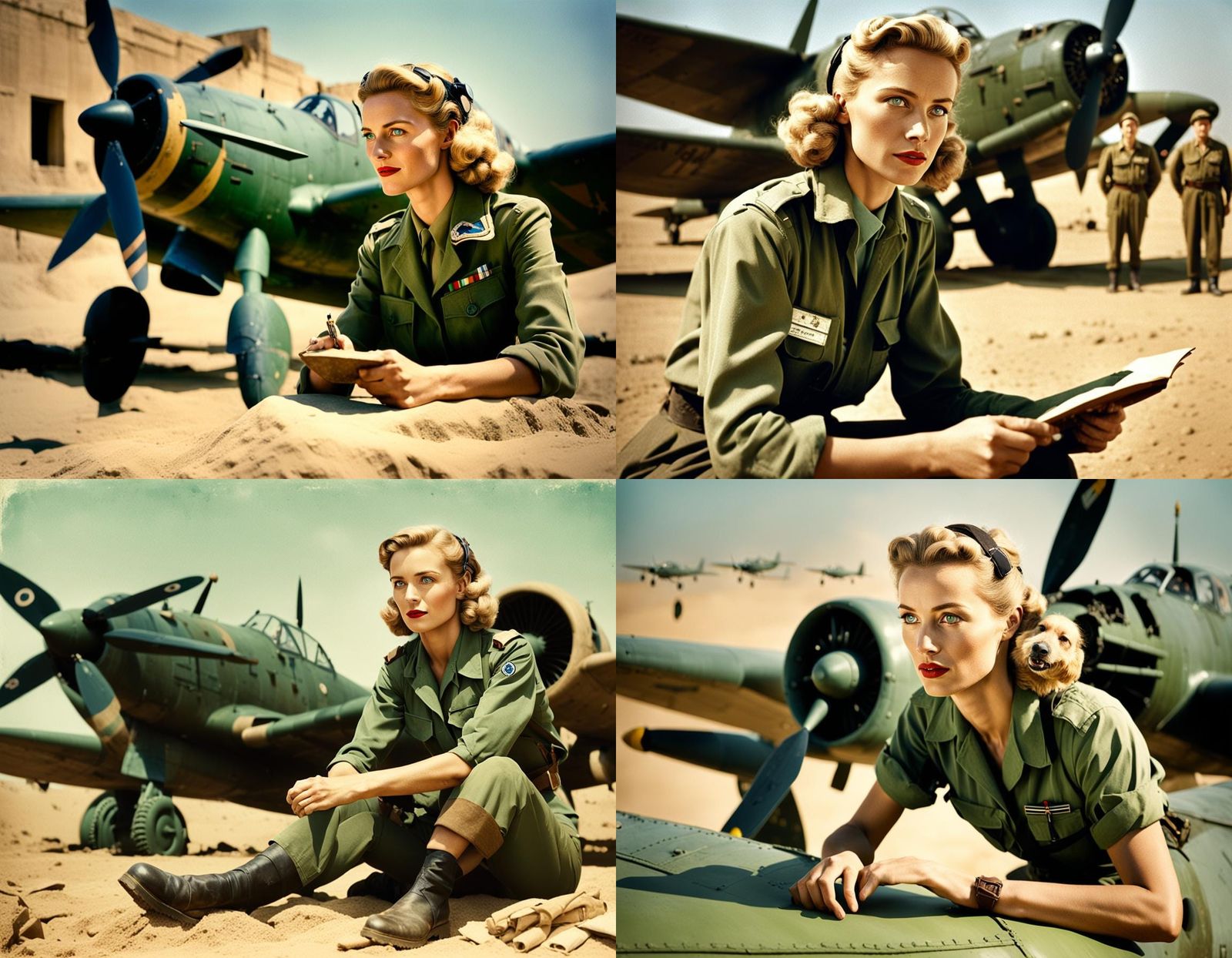World War II Pilot: A Cinematic Film Still