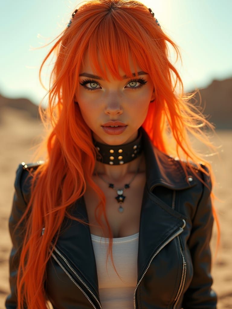 Sunlit Biker Elf Portrait in Photorealistic Style