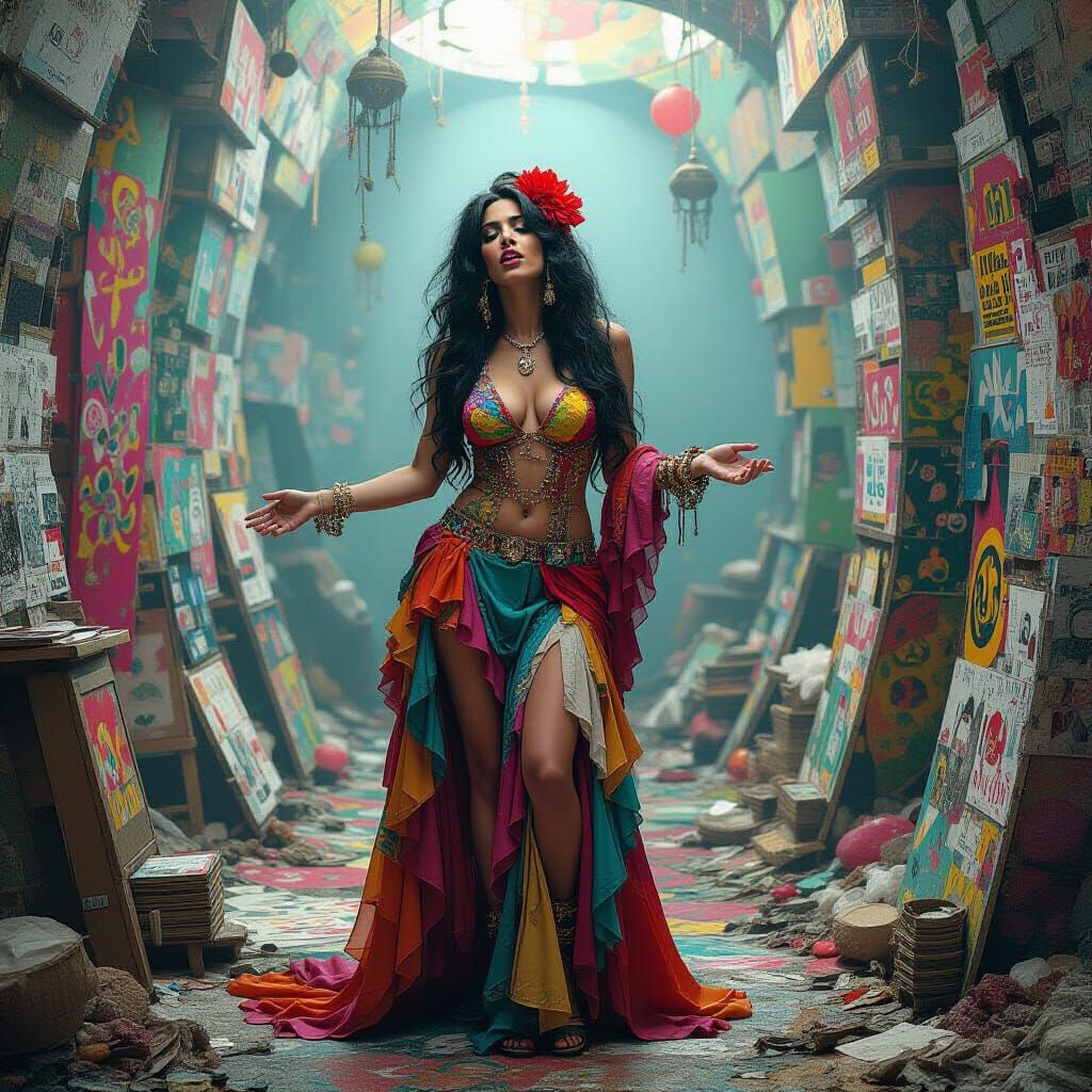 Amy Winehouse in a Surreal Dreamscape