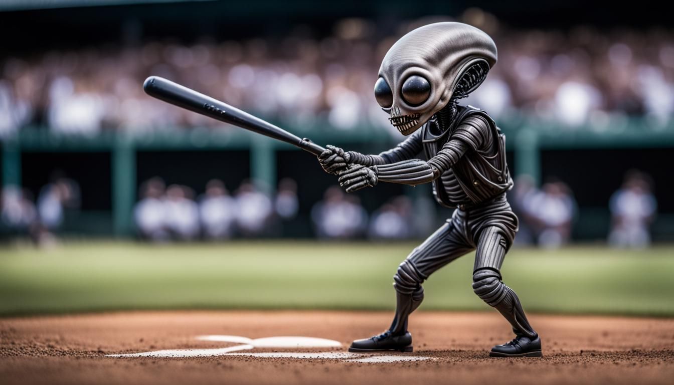 An Alien batting in the World Series III