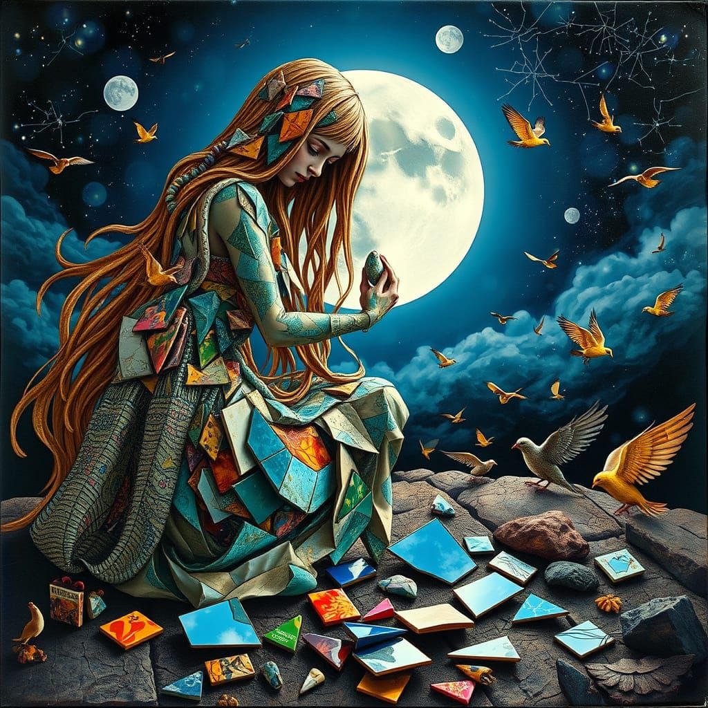 Surreal Fragmented Sculpture in Whimsical, Handmade Style