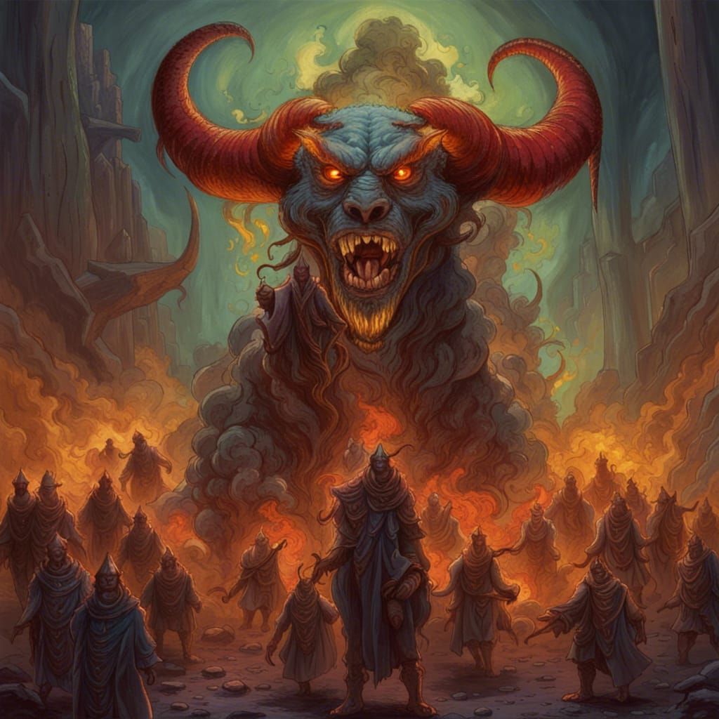 Infernal Burning Hellscape of Demons and Fire