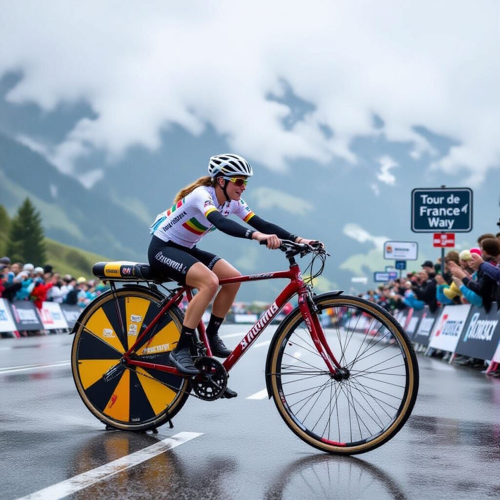 Victorian Bicycle in Tour de France Race