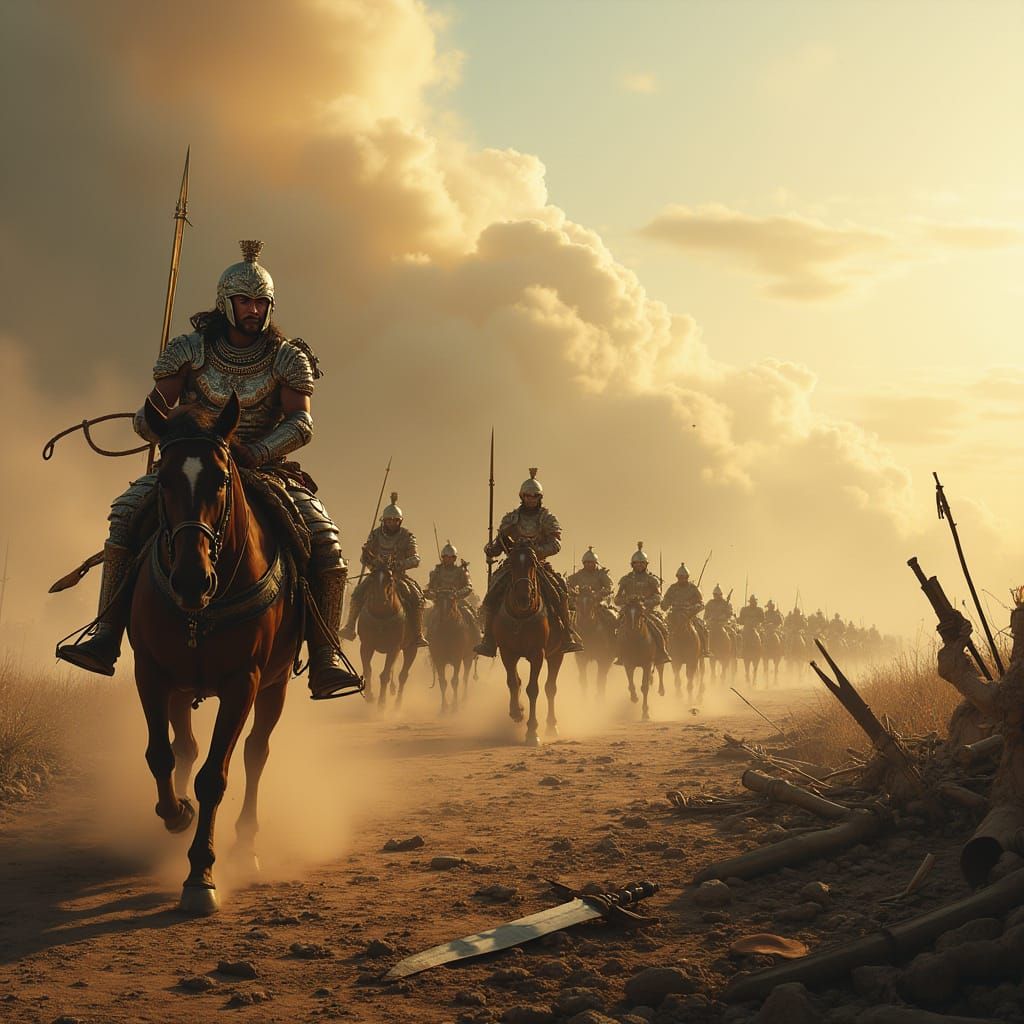 Epic Mahabharat War Battle Scene in Cinematic Hyper-Realism