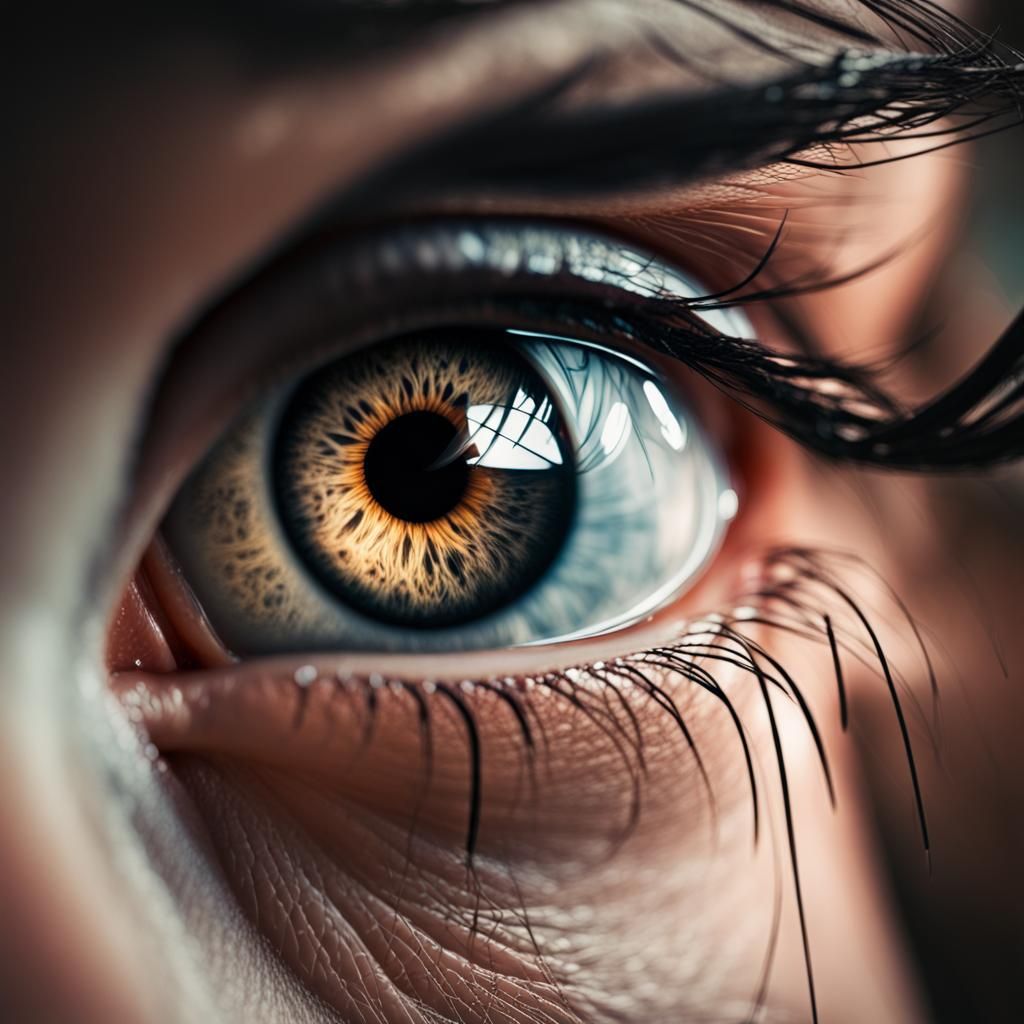 Hyperrealistic Eye Close-Up with Intricate Details