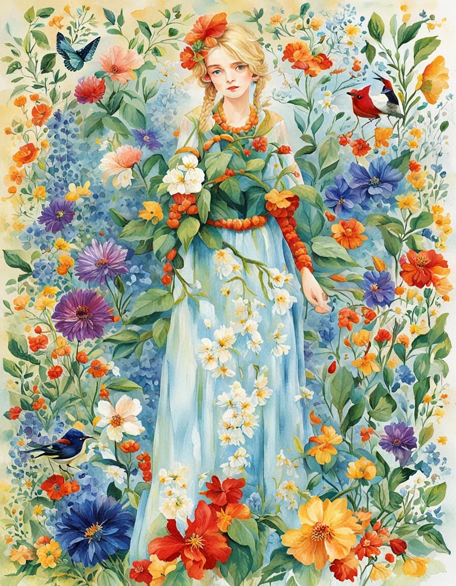 Elf Girl with Bare Midriff and Ponytail