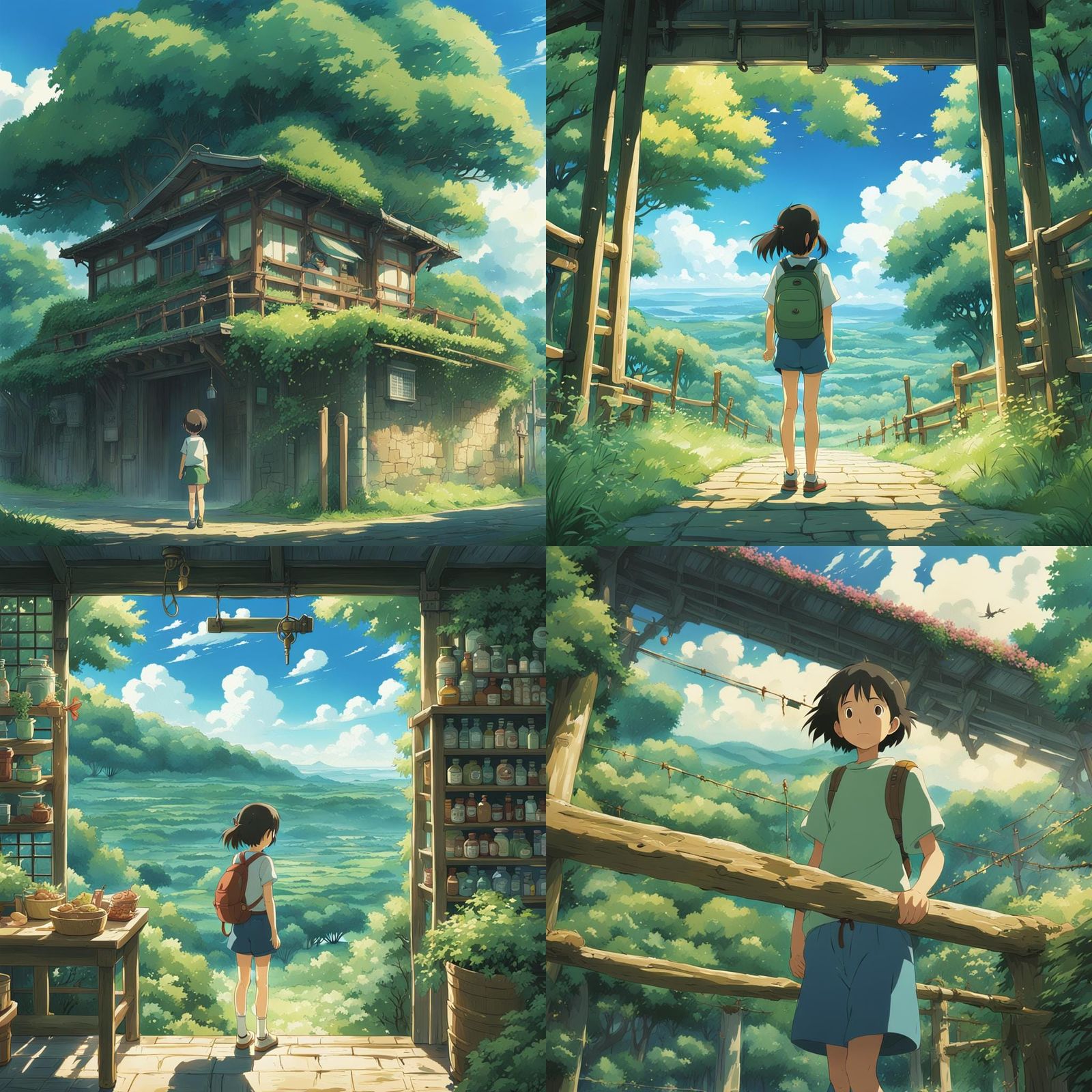 Anime Girl in Studio Ghibli Style