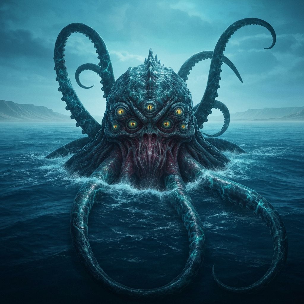 Tentacled Beast Destroys Retro Lighthouse: Cinematic Film St...