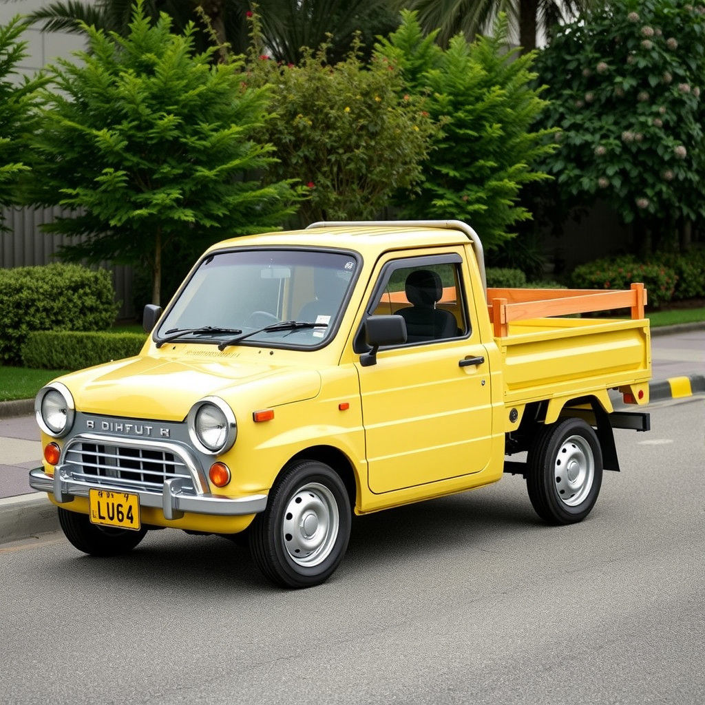 Daihatsu Midget Type II Mini Truck Illustration