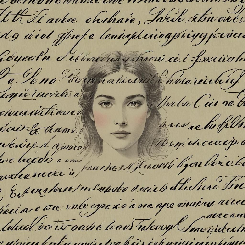 Ornate Calligraphic Notary Design in Fancy Script