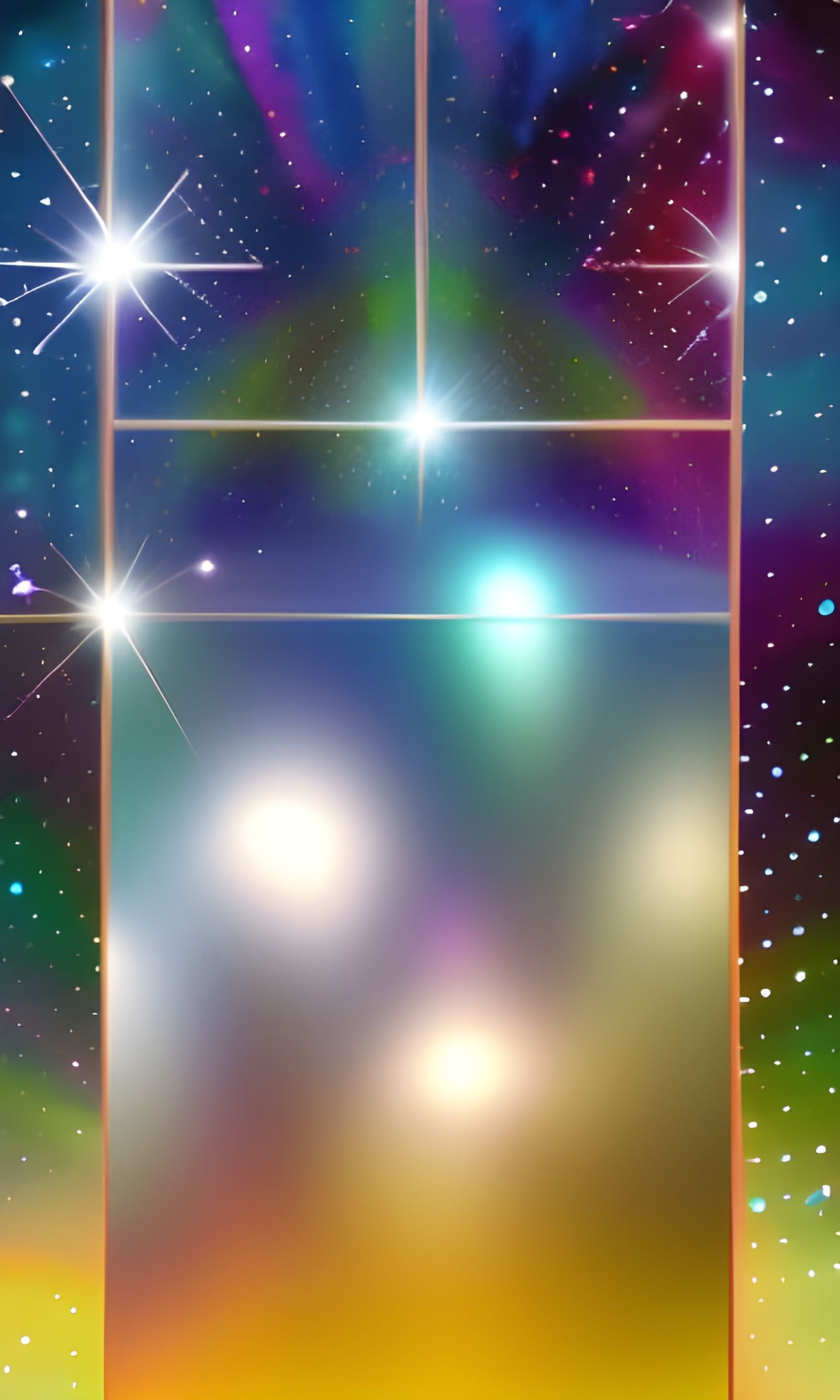 Radiant Rainbow Light in Cosmic Space