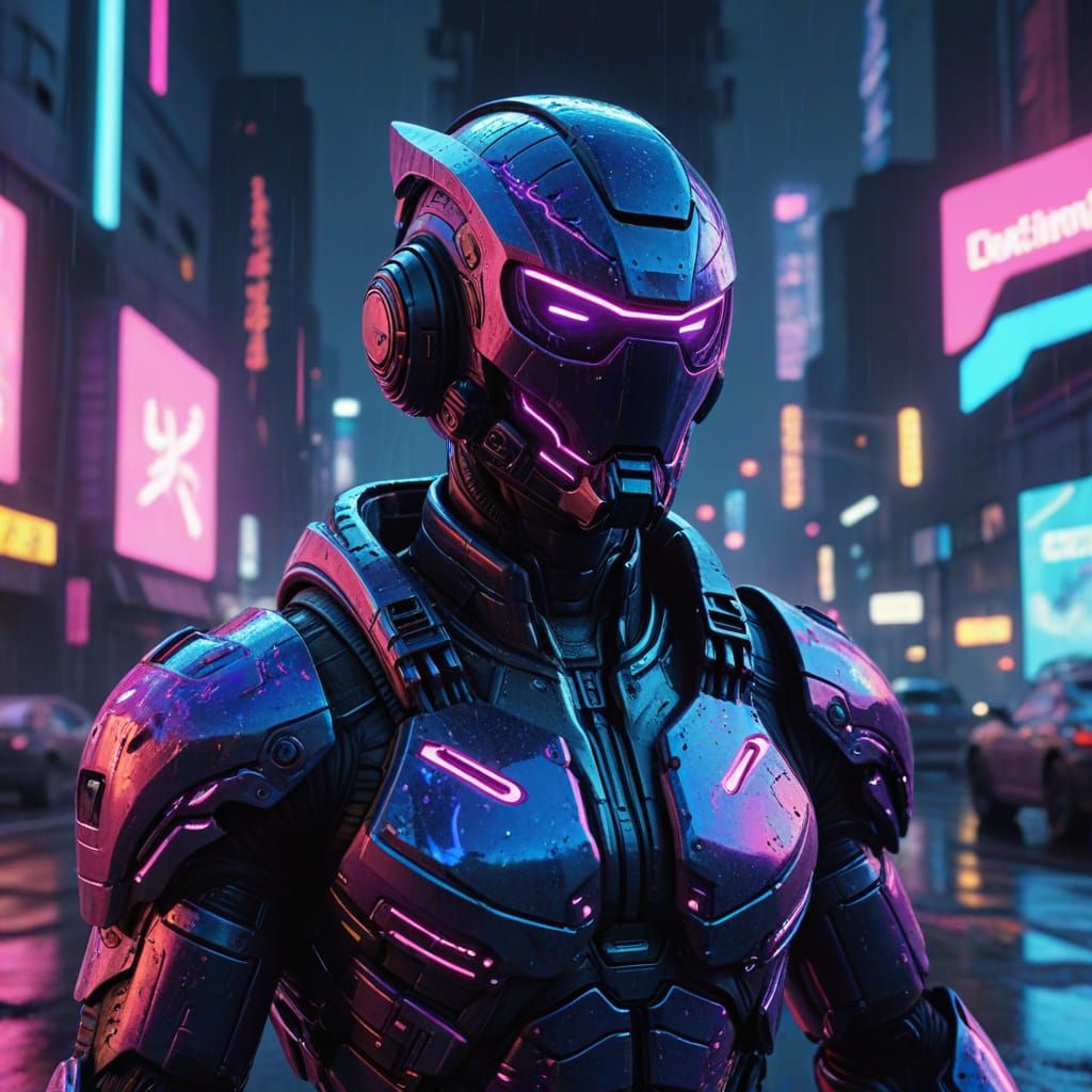 Cyberpunk Anime Racer Drifting in Neon Tokyo