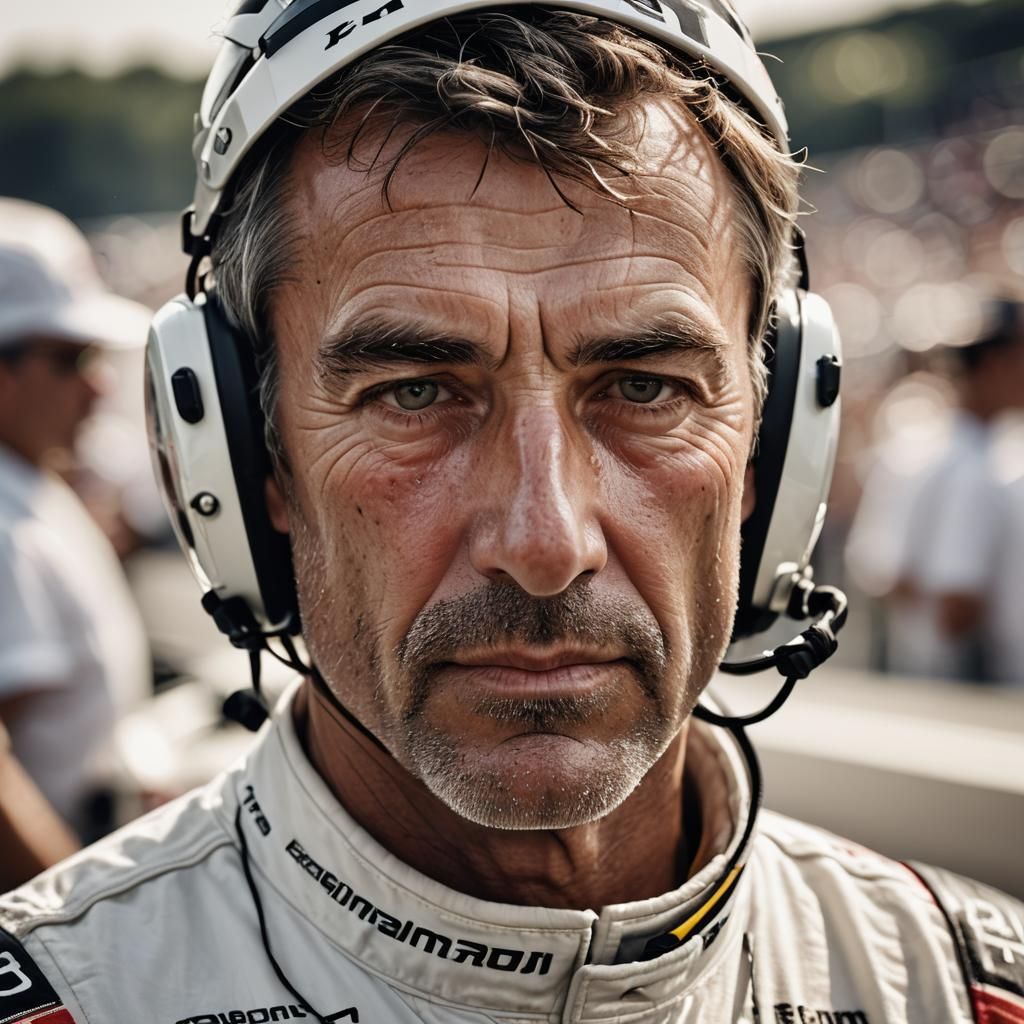 Hyper-Realistic Portrait of a GT3 Racer