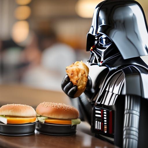 Darth Vader's Burger Break: A Photographic Study