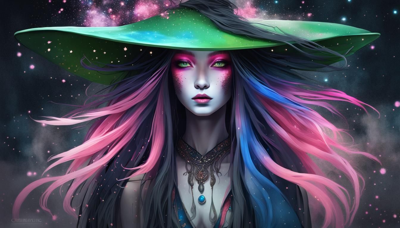 Kabuki Beauty in Grayscale Digital Art