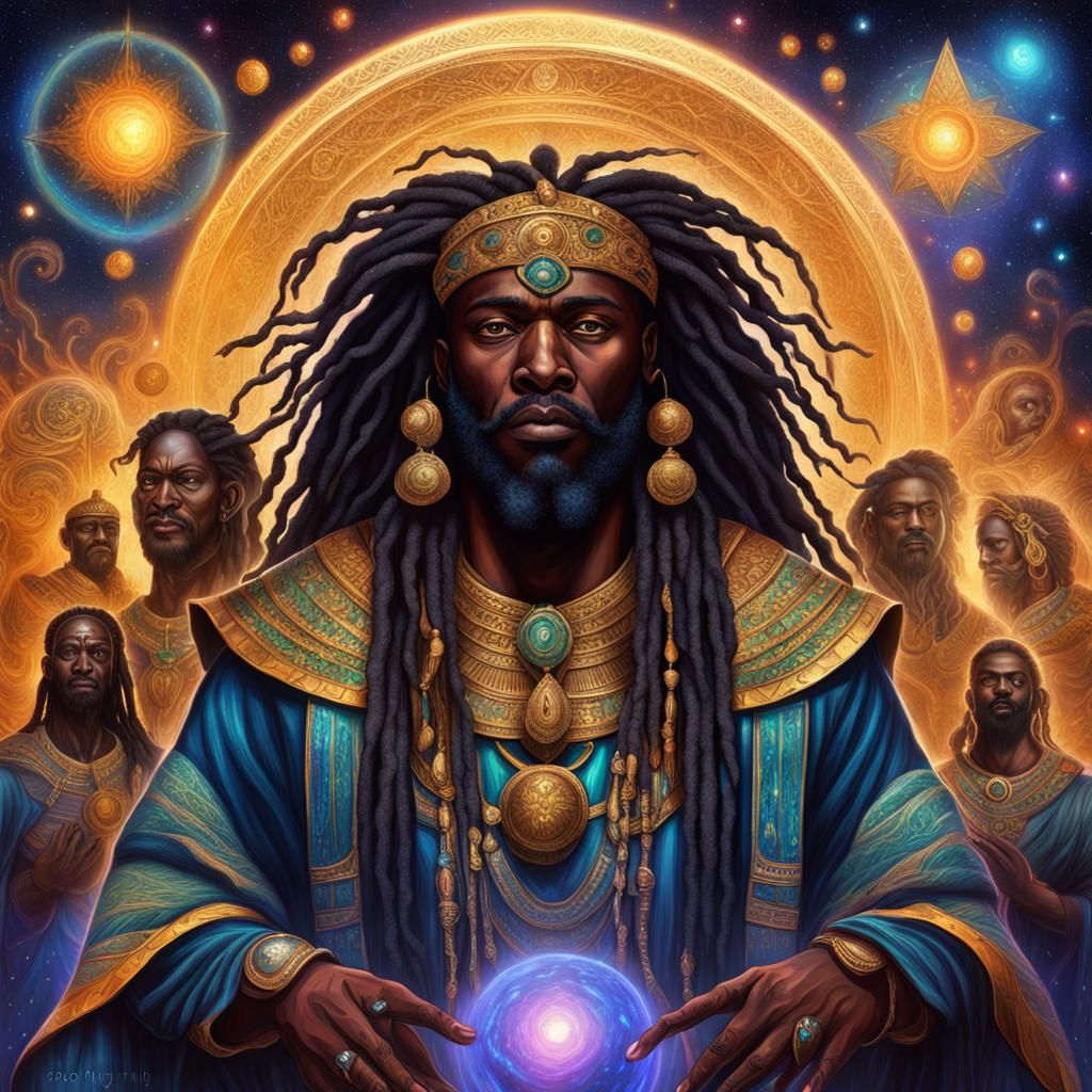 Titan African Ancestors Empowering a Black King