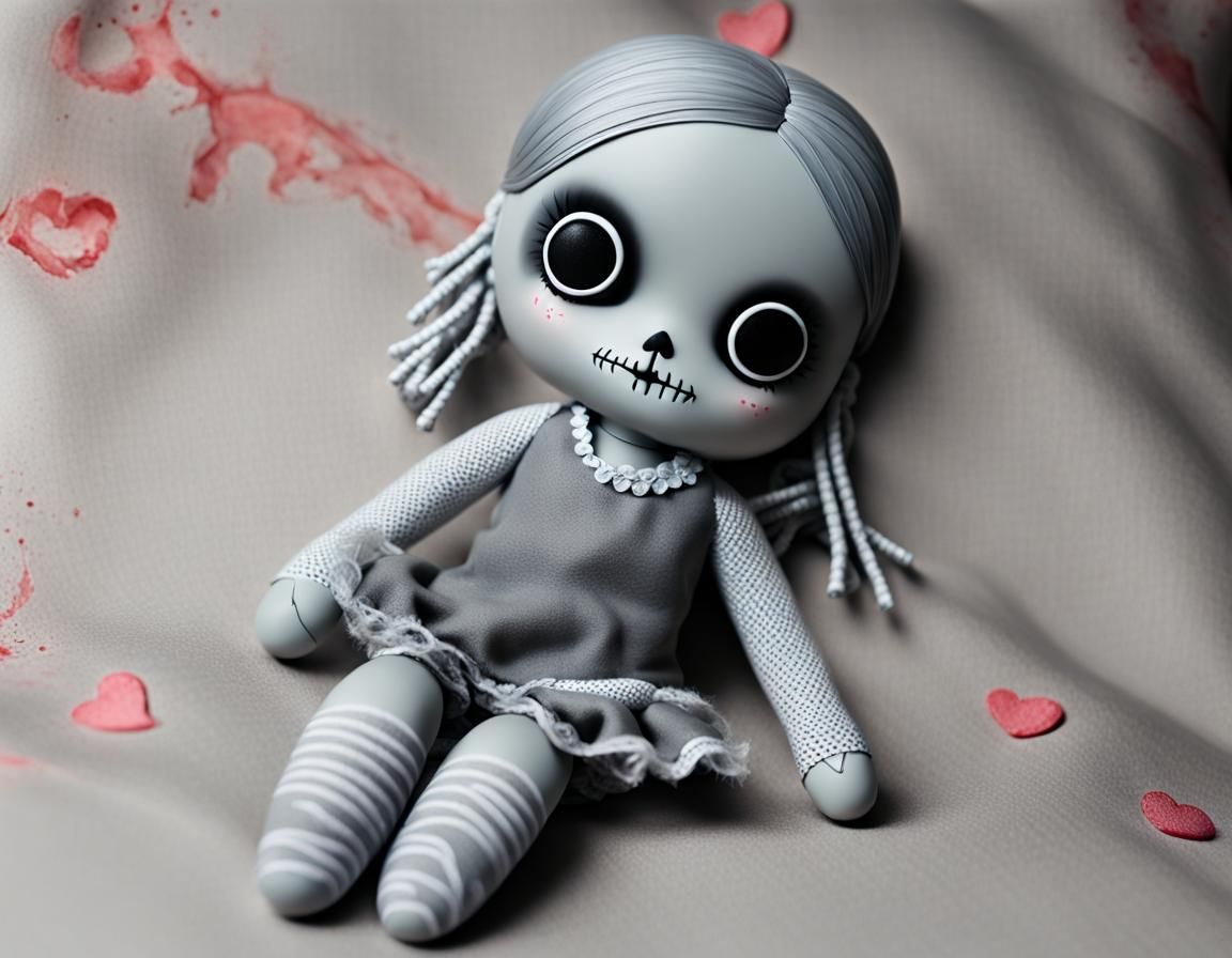 X-Ray Image of a Mutant Ragdoll Doll