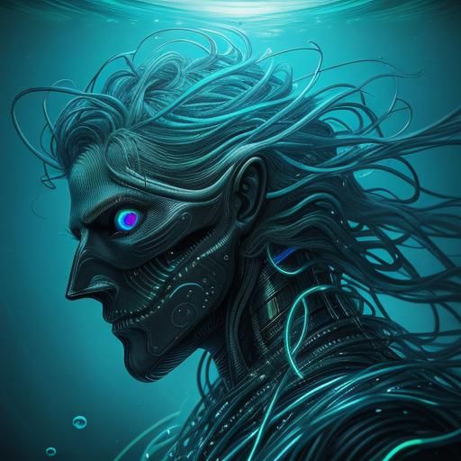 Iridescent Woman: A Surreal Digital Portrait