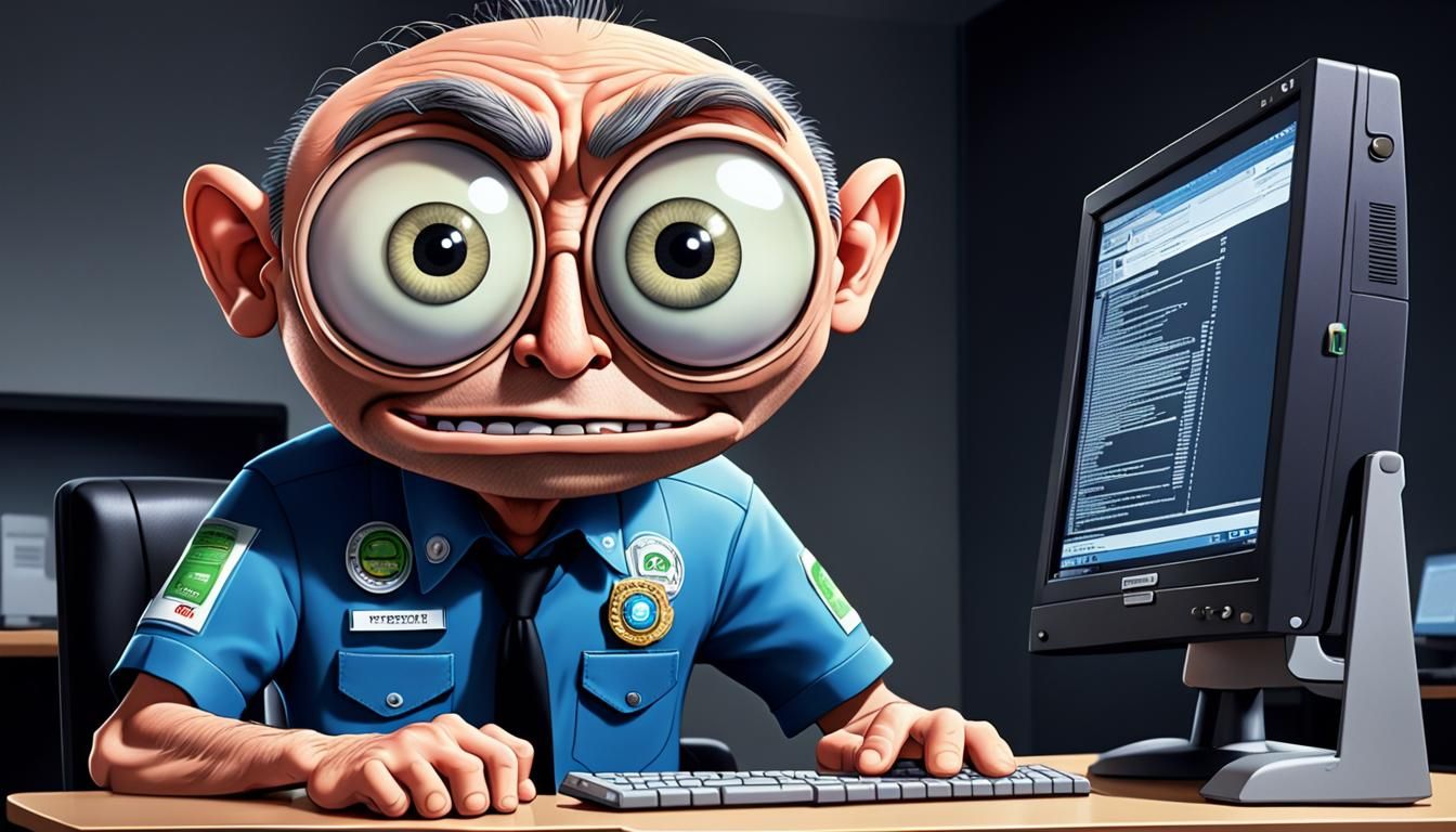 Humorous Anime Style Moderator Cartoon