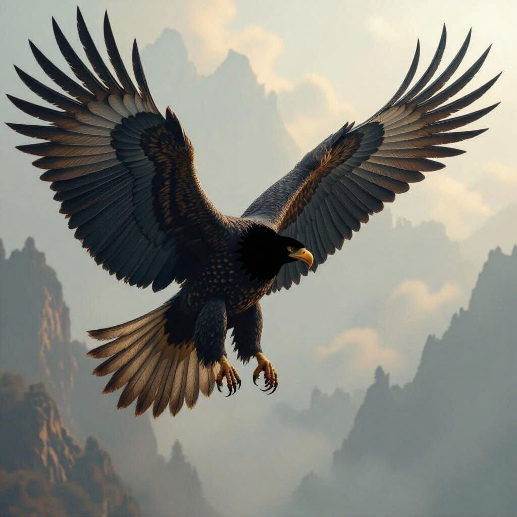 Majestic Stormfang Eagle in Detailed Matte Painting