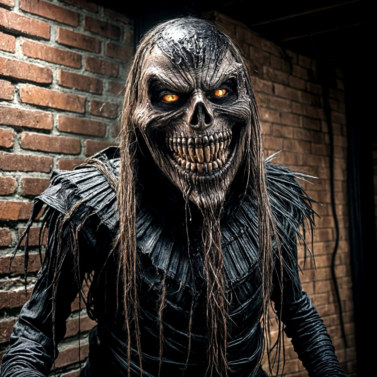 Demonic Scarecrow in Giger-esque Basement