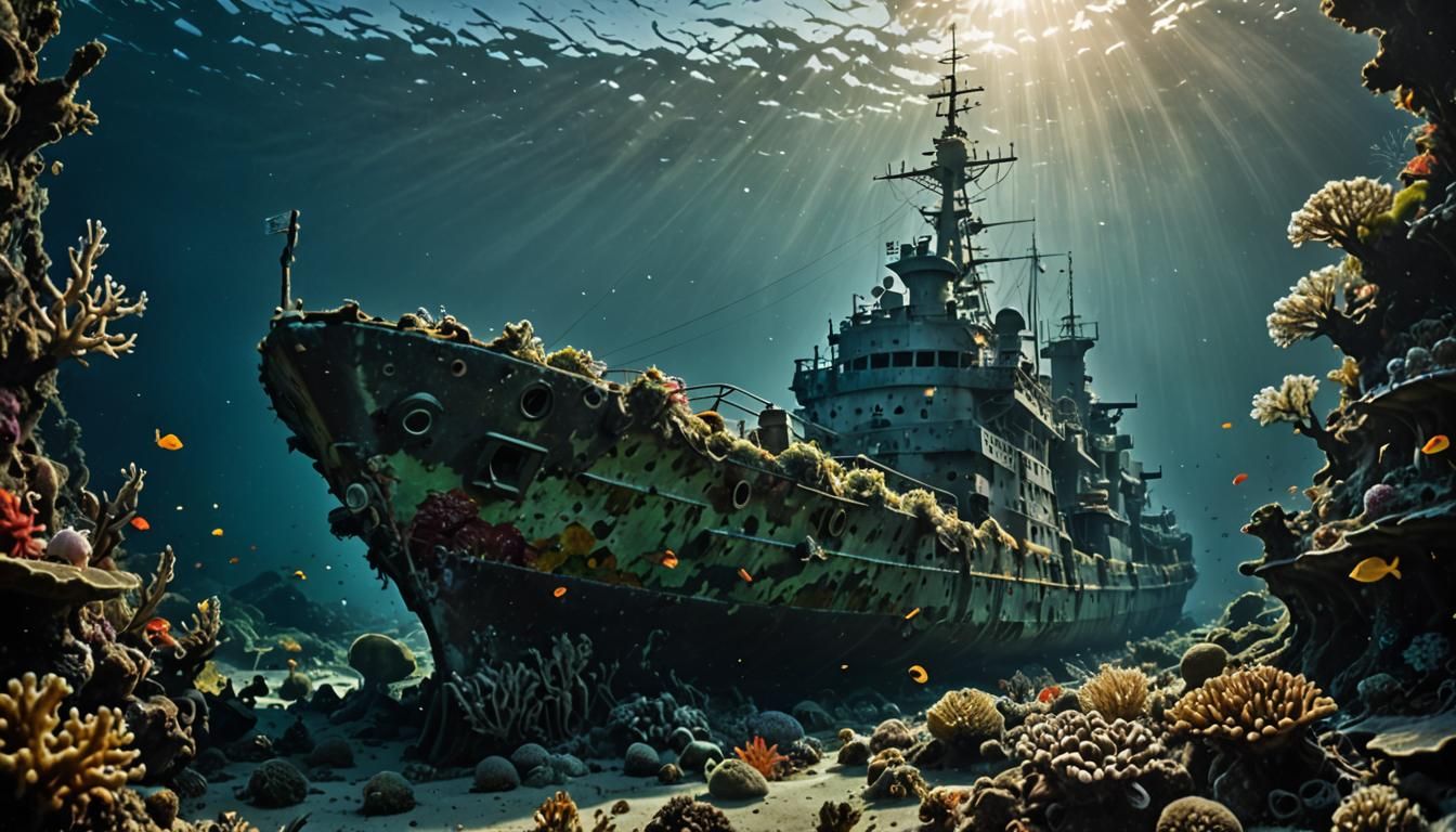 Underwater Shipwreck Becomes Thriving Coral Reef
