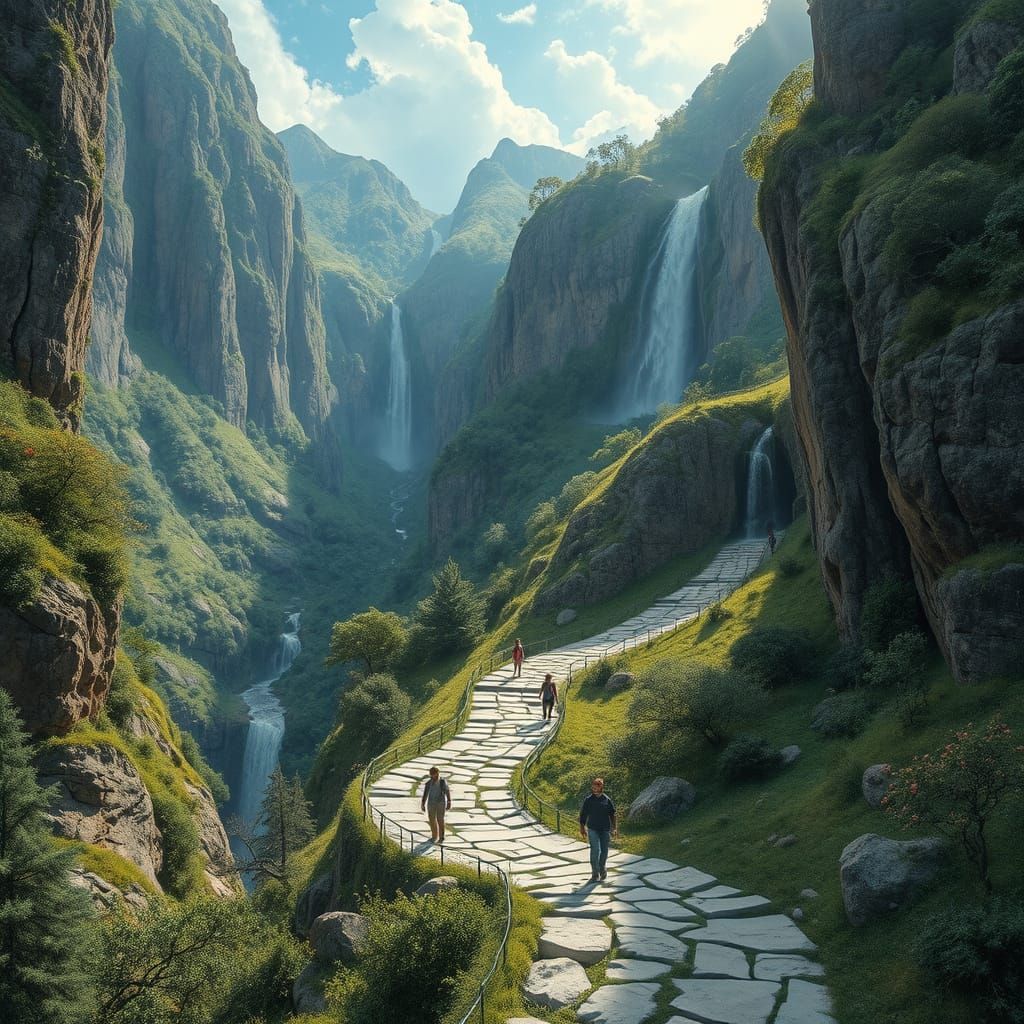 Ethereal Sanctuary of San Romedio in Val di Non Landscape