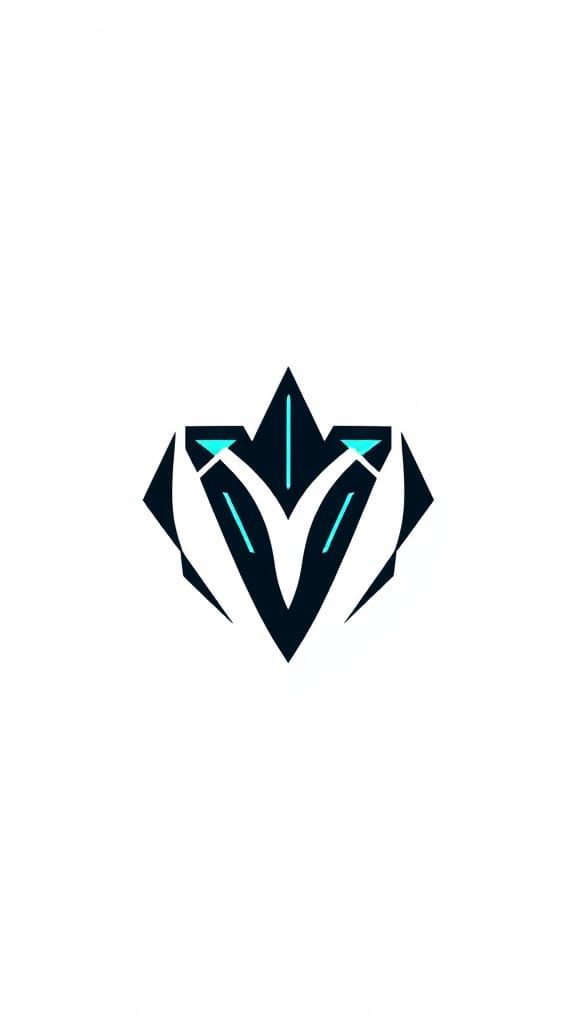 Modern Futuristic Logo with Neon Accents