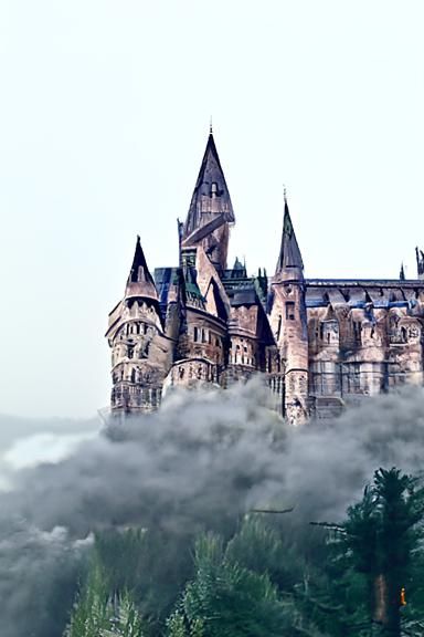 Digital Rendering of Hogwarts