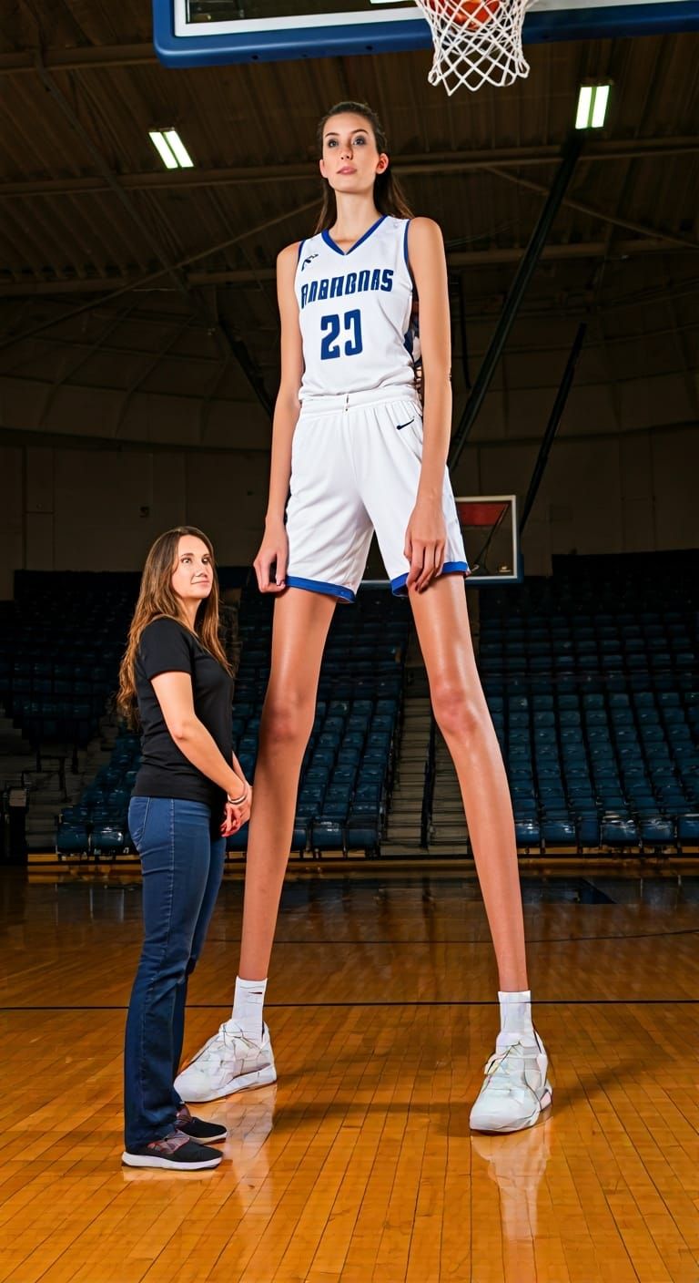 Giantess Basketball Player in Professional Photo