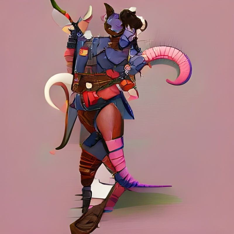Sassy Tiefling Ranger Warrior Ready for Battle
