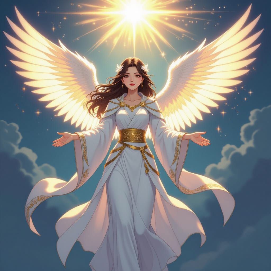 Majestic Angel Descends: Anime-Style Salvation